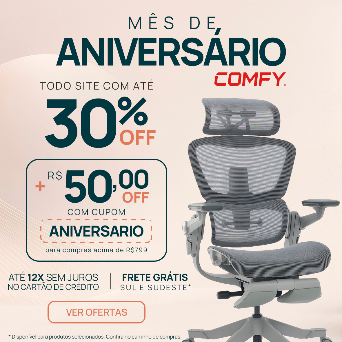 Saldão de Aniversário Comfy 2026
