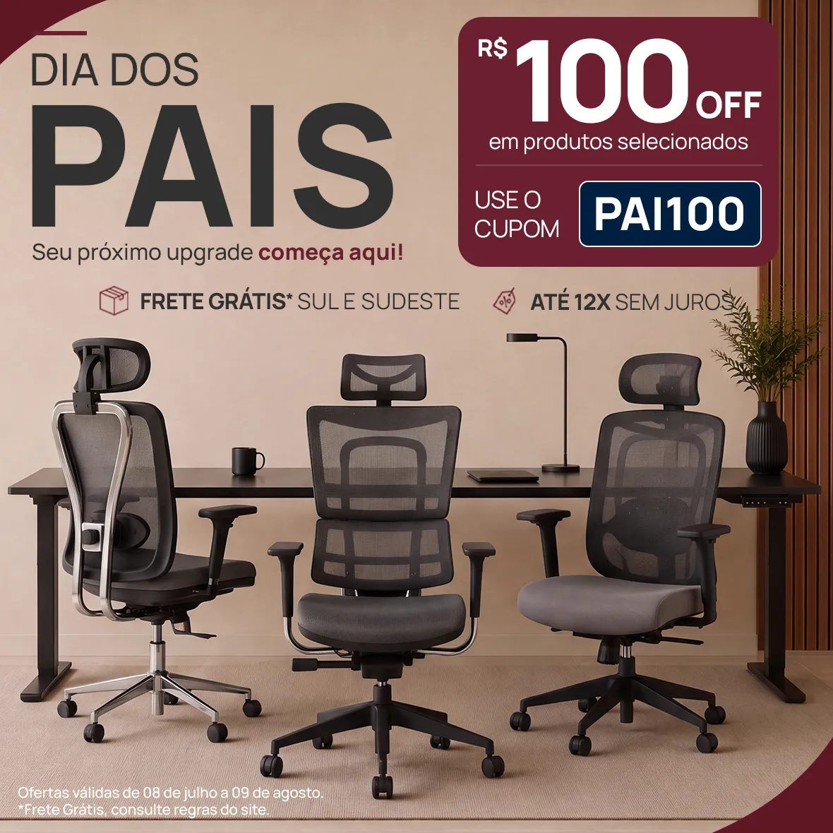 Dia dos Pais Comfy: Até R$100 OFF com o cupom PAI100