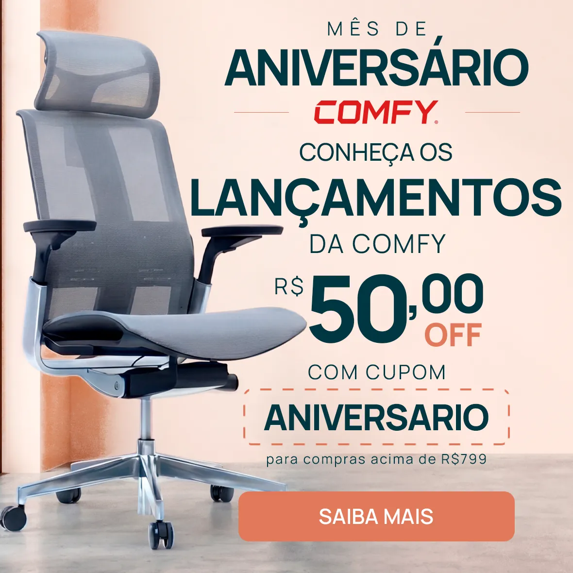 Lançamentos no Saldão de Aniversário Comfy 2026