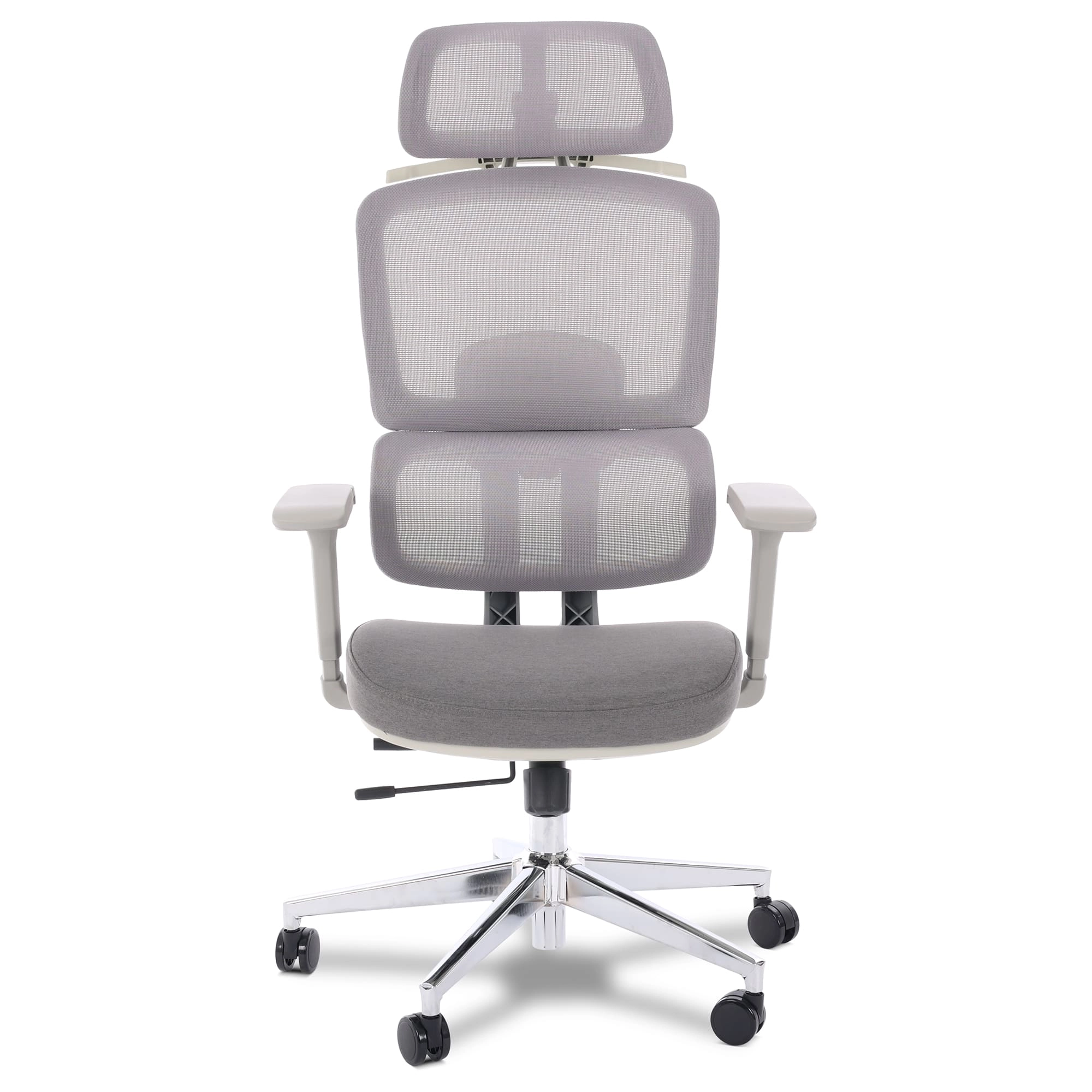 Cadeira de Escritório Comfy Aura Cinza Tela Mesh Cinza, Braço 4D e Assento e Encosto Ajustáveis