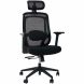 Cadeira de Escritório Comfy Aurora Preta Mesh Preta, Braço 3D, Assento Deslizante e Relax