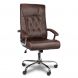 Cadeira de Escritório Comfy Elegant Botonê Marrom, Base Giratória e Sistema Relax