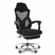 Cadeira de Escritório Flexy Evo Preta Tela Mesh Preta, Giratória, Descanso de Pés e Relax