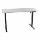 Mesa com Regulagem de Altura Elétrica Comfy ErgoLift Base Preta com 3 Memórias e Tampo Titanium