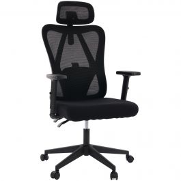 Cadeira de Escritório Comfy Nomad Tela Mesh Preta, Base Giratória