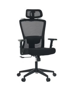 Cadeira de Escritório Ergonômica Comfy Stance Plus Tela Mesh Preta, Giratória e Relax