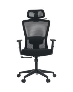 Cadeira de Escritório Ergonômica Comfy Stance Plus Tela Mesh Preta, Giratória e Relax
