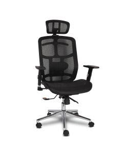 Cadeira de Escritório Comfy ErgoPro Tela Mesh Preta, Braço e Assento Ajustáveis e Relax Avançado | Comfy