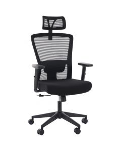 Cadeira de Escritório Ergonômica Comfy Stance Plus Tela Mesh Preta, Giratória e Relax