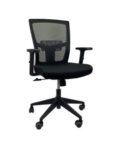 Cadeira de Escritório Comfy Stance Tela Mesh Preta, Base Giratória e Sistema Relax