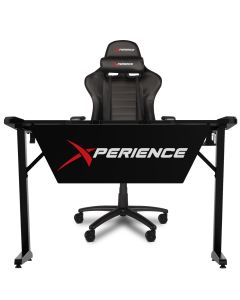 Kit Mesa Gamer + Cadeira Gamer Xperience Combat All Black, Braço Ajustável e Sistema de Inclinação Avançado