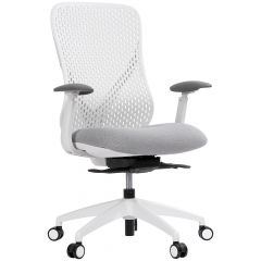 Cadeira de Escritório Comfy Nyx Encosto PA Cinza Assento Deslizante Cinza Mecanismo Syncro