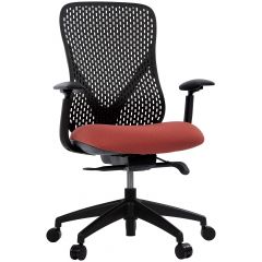 Cadeira de Escritório Comfy Nyx Encosto PA Preto Assento Deslizante Bordô Mecanismo Syncro