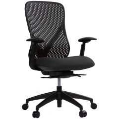 Cadeira de Escritório Comfy Nyx Encosto PA Preto Assento Deslizante Preto Mecanismo Syncro