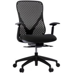 Cadeira de Escritório Comfy Nyx Encosto PA Preto Assento Deslizante Preto Mecanismo Syncro