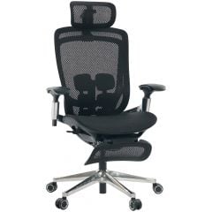Cadeira de Escritório Comfy Aurion Preta Mesh Preto, Braço 3D, Mecanismo Wire e Lombar FlexCore 6