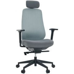 Cadeira de Escritório Comfy Tauris Preta Tecido Verde, Braço 3D e Assento Deslizante