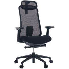 Cadeira de Escritório Comfy Veron Preta, Braço 4D, Mecanismo Synchro e Assento Slider