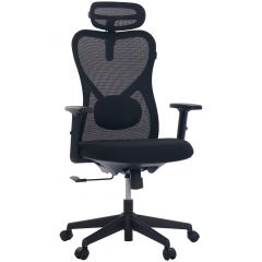 Cadeira de Escritório Comfy Vitally Plus Preta Assento em Espuma Injetada, Relax Avançado