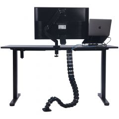 Vértebra para Organização de Cabos para Mesa Comfy Ergolift Preta