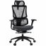 Cadeira de Escritório Comfy Versa Preta Tela Mesh Preta, Braço 4D e Assento e Encosto Ajustáveis