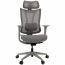 Cadeira de Escritório Comfy Ellis Cinza, Braço 3D, Mecanismo Wire e Assento Deslizante