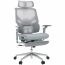 Cadeira de Escritório Comfy Levian Tela Mesh Cinza Base Alumínio, Múltiplos Ajustes Braço 6D