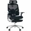 Cadeira de Escritório Comfy Levian Tela Mesh Preta Base Alumínio, Múltiplos Ajustes Braço 6D