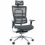 Cadeira de Escritório Comfy Polaris Tela Mesh Cinza, Estrutura em Alumínio, Multiplas Regulagens
