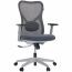 Cadeira de Escritório Comfy Vitally Cinza Assento em Espuma Injetada, Relax Avançado