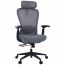 Cadeira Ergonômica Comfy Pulse Preta Tela Mesh Cinza Assento Injetado Deslizante e Relax Avançado