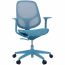 Cadeira Giratória Ergonômica Comfy Wiz Azul Breeze Full Mesh Altura Ajustável