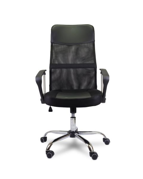 Cadeira de Escritório Flexy Leaf Preta, Base Giratória e Sistema Relax