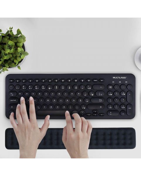 Apoio de Pulso Multilaser em Gel para Teclado Preto