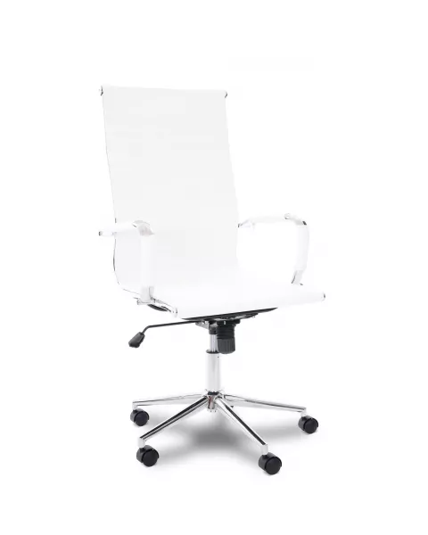 Cadeira de Escritório Comfy Nifty Plus Branca, Base Giratória e Sistema Relax
