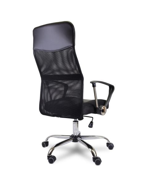 Cadeira de Escritório Flexy Leaf Preta, Base Giratória e Sistema Relax