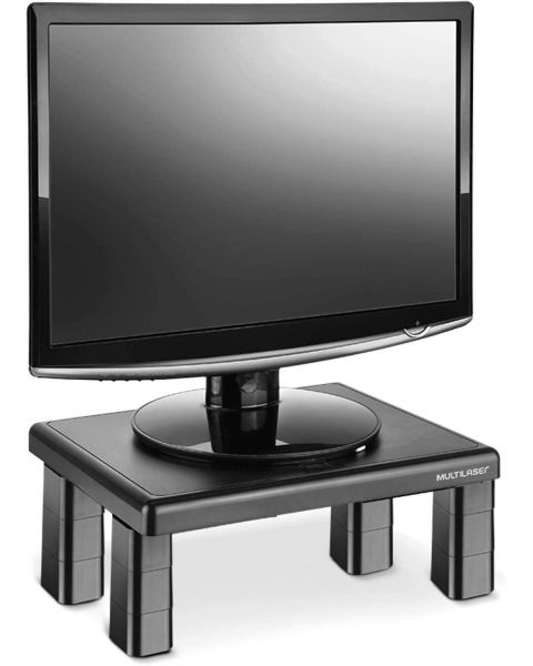 Suporte para Monitor Multilaser Altura Ajustável Preto