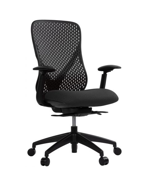 Cadeira de Escritório Comfy Nyx Encosto PA Preto Assento Deslizante Preto Mecanismo Syncro