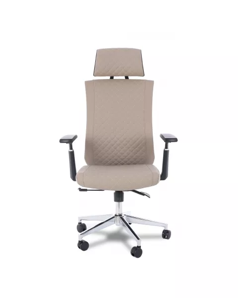 Cadeira de Escritório Comfy Novara Fendi, Base Giratória, Braços 3D e Relax Avançado