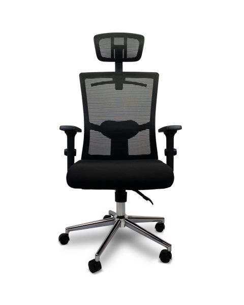 Cadeira de Escritório Comfy Absolute Tela Mesh Preta e Relax Avançado