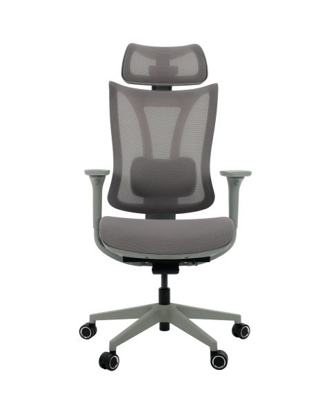 Cadeira de Escritório Comfy Ellis Cinza, Braço 3D, Mecanismo Wire e Assento Deslizante