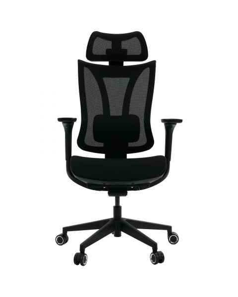 Cadeira de Escritório Comfy Ellis Preta, Braço 3D, Mecanismo Wire e Assento Deslizante