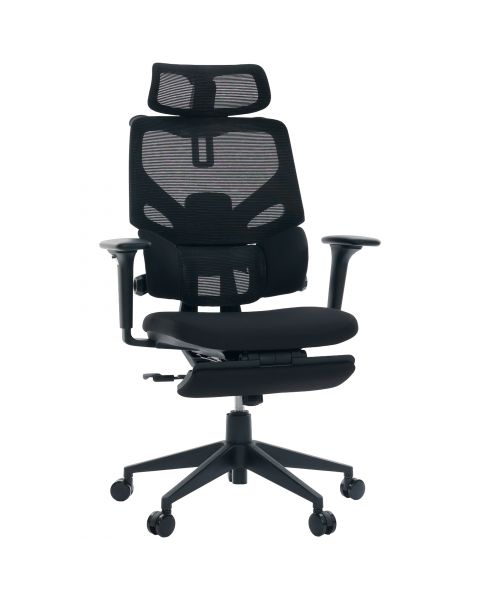 Cadeira de Escritório Comfy Levian Lite Foam Tela Mesh Preta, Múltiplos Ajustes, Braço 4D