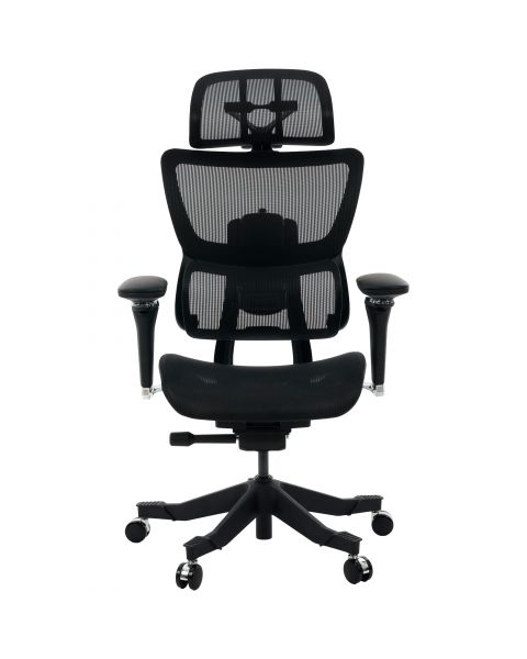 Cadeira de Escritório Comfy Meridian Preta, Braço 5D, Mecanismo Wire e Adaptive