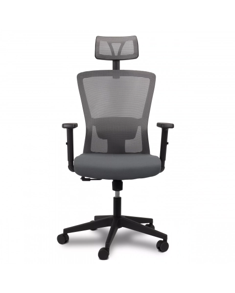 Cadeira de Escritório Ergonômica Comfy Stance Plus Tela Mesh Cinza, Giratória e Relax