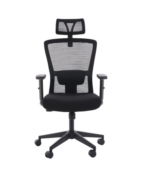 Cadeira de Escritório Ergonômica Comfy Stance Plus Tela Mesh Preta, Giratória e Relax