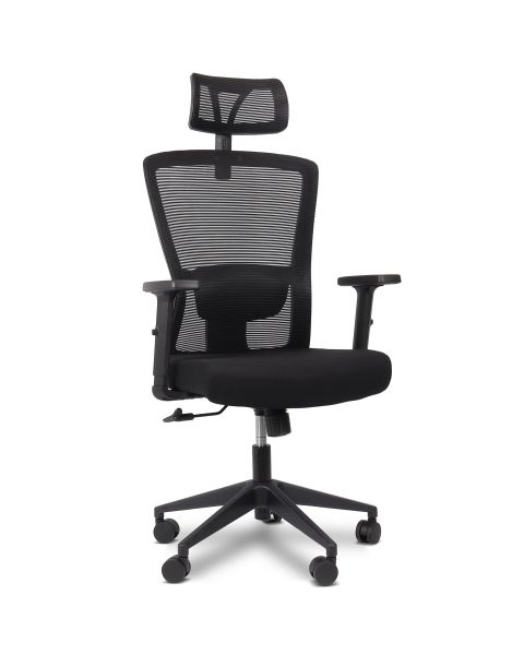 Kit de Cadeiras de Escritório Comfy New Stance Plus Tela Mesh Preta, Base Giratória e Sistema Relax