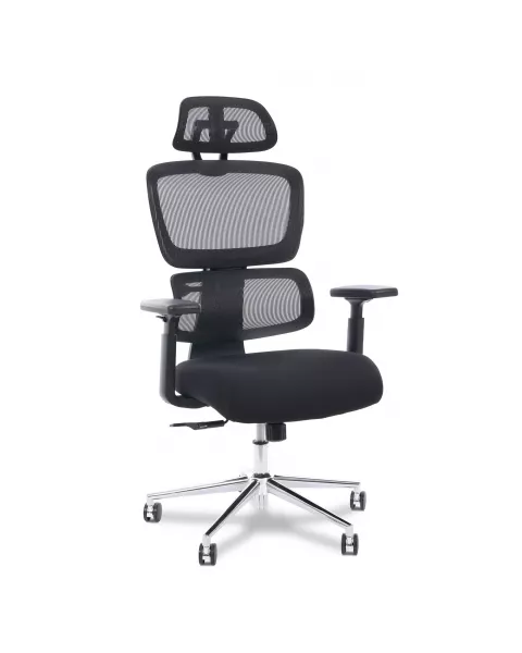 Cadeira de Escritório Comfy Nexus Tela Mesh Preta e Relax Avançado