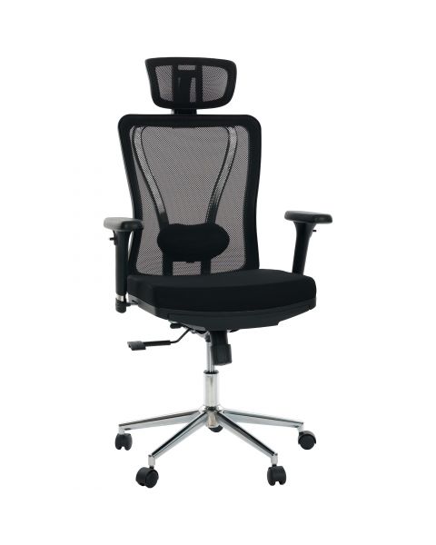 Cadeira de Escritório Comfy Nobby Tela Mesh Preta, Braço 3D e Relax Avançado