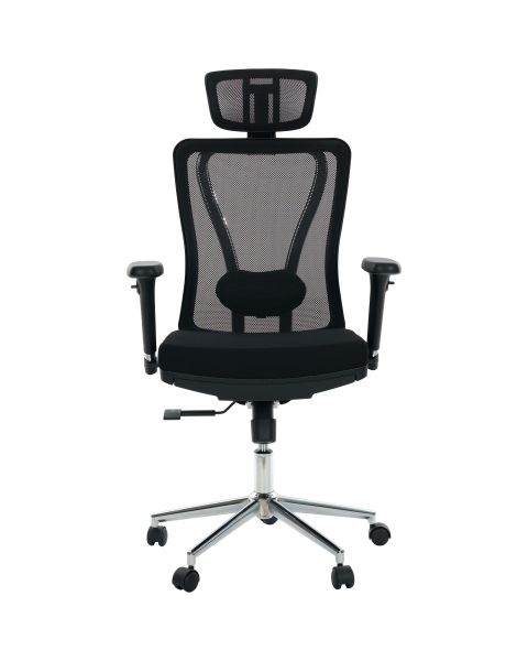 Cadeira de Escritório Comfy Nobby Tela Mesh Preta, Braço 3D e Relax Avançado